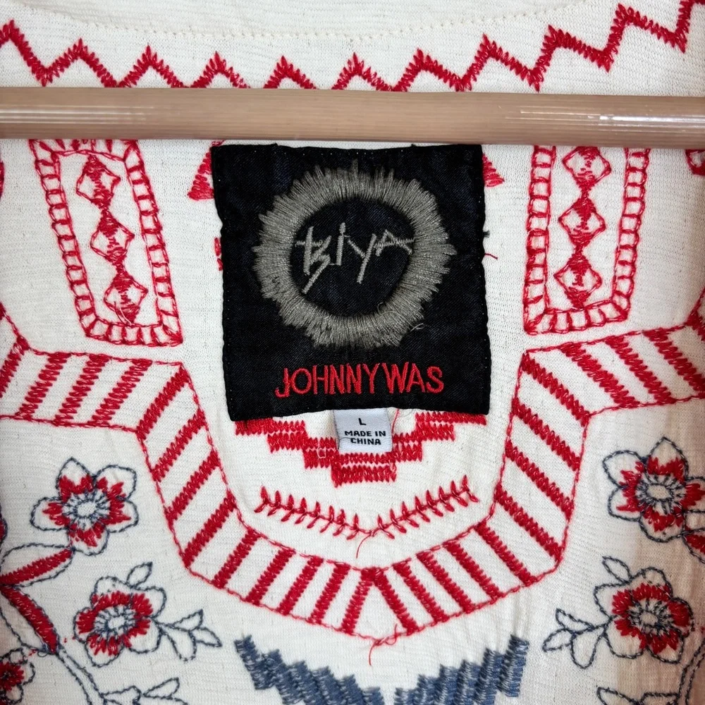 JOHNNY WAS Yatzil Embroidered Fringe Jacket in Vanilla Size L - Picture 6 of 14